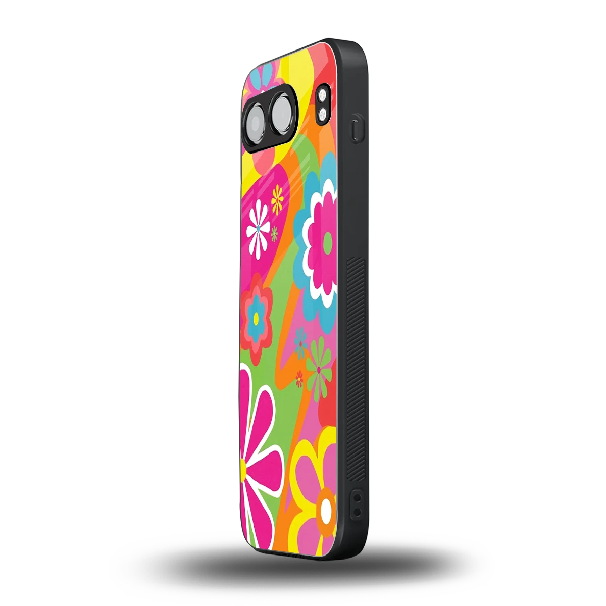 Floral Fusion oneplus nord 4 mobile cover | shockproof glass phone case