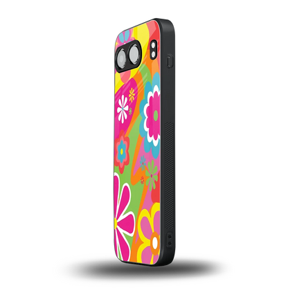 Floral Fusion oneplus nord 4 mobile cover | shockproof glass phone case