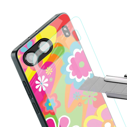 Floral Fusion stylish phone case for oneplus nord 4 | glossy glass and slim fit
