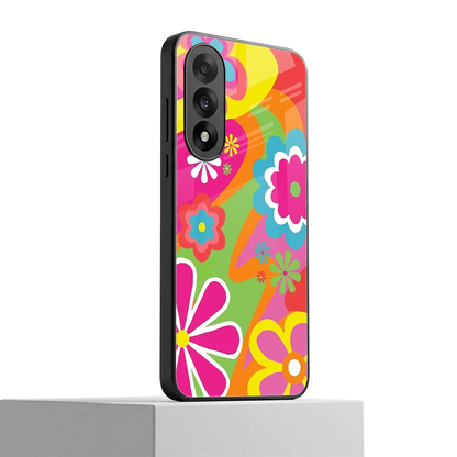 Floral Fusion oneplus nord 5 mobile cover | shockproof glass phone case