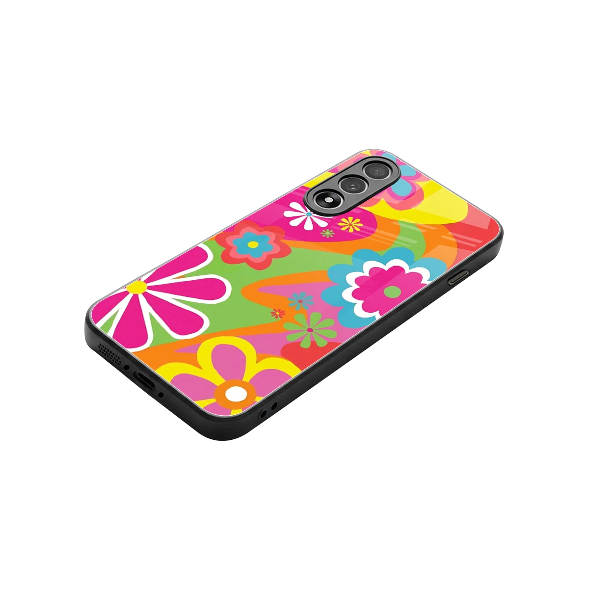 Floral Fusion stylish phone case for oneplus nord 5 | glossy glass and slim fit