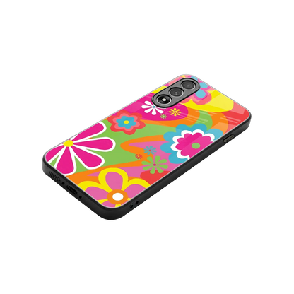 Floral Fusion stylish phone case for oneplus nord 5 | glossy glass and slim fit