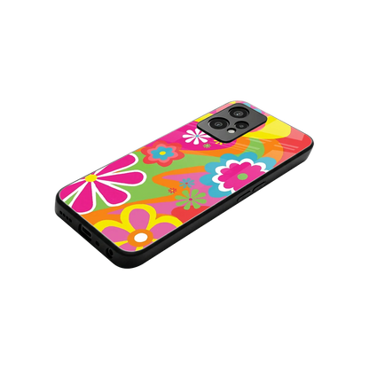 Floral Fusion stylish phone case for oneplus nord ce 2 lite | glossy glass and slim fit