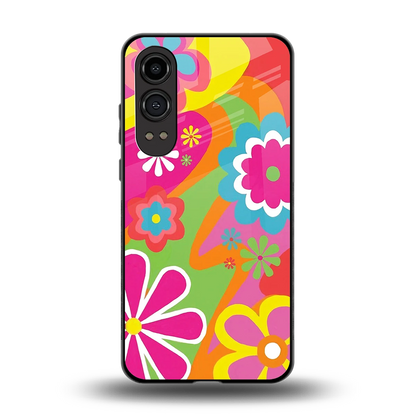 Floral Fusion back phone cover | glass case for oneplus nord ce 4 lite