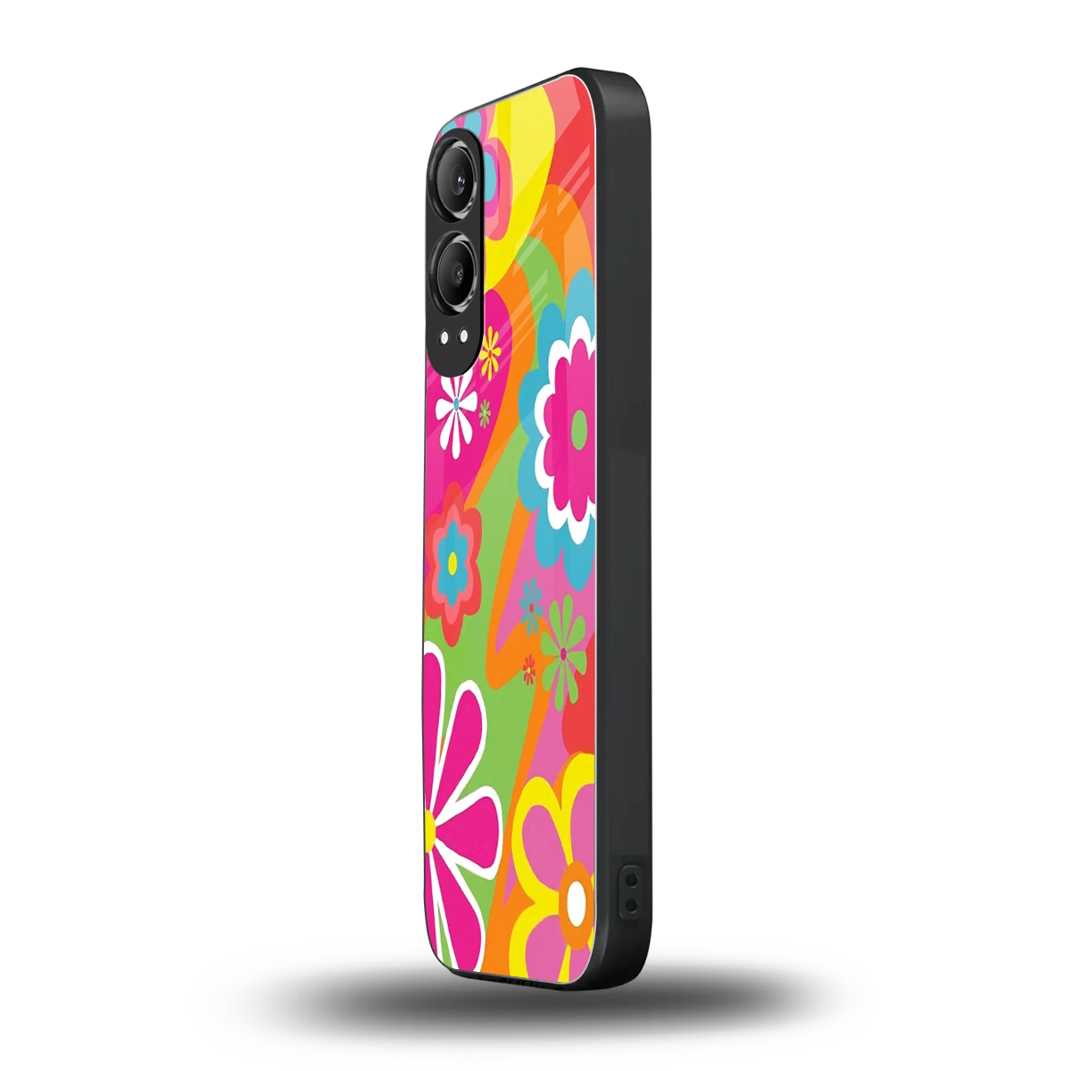 Floral Fusion oneplus nord ce 4 lite mobile cover | shockproof glass phone case