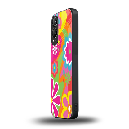 Floral Fusion oneplus nord ce 4 lite mobile cover | shockproof glass phone case