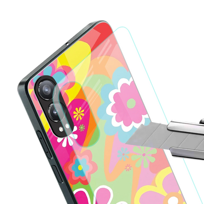 Floral Fusion stylish phone case for oneplus nord ce 4 lite | glossy glass and slim fit