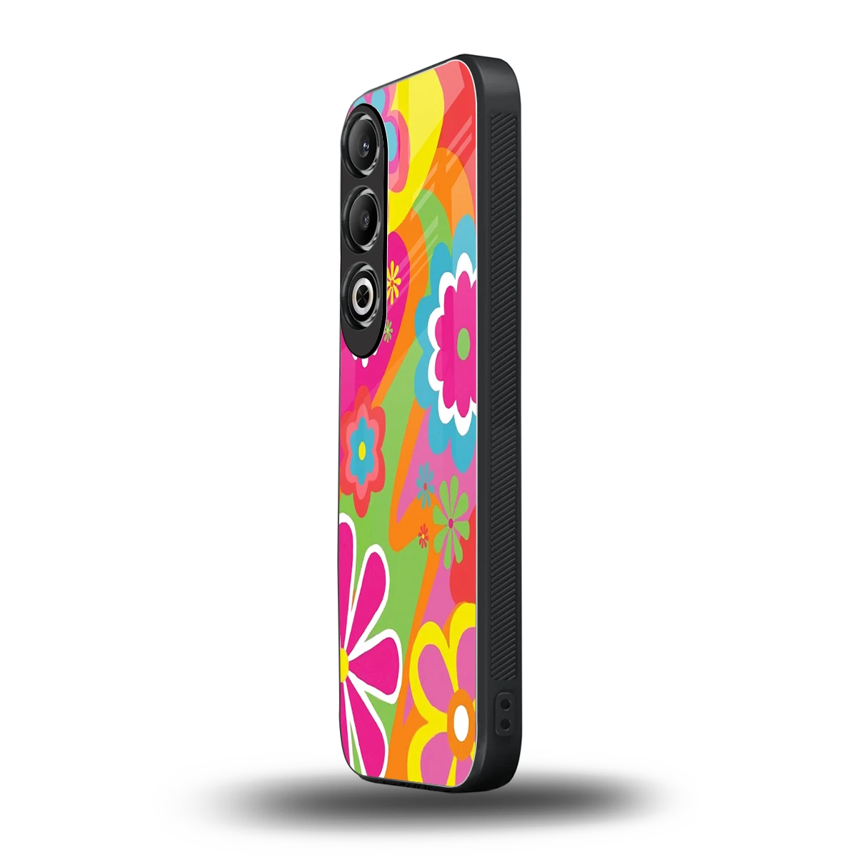 Floral Fusion oneplus nord ce 4 mobile cover | shockproof glass phone case