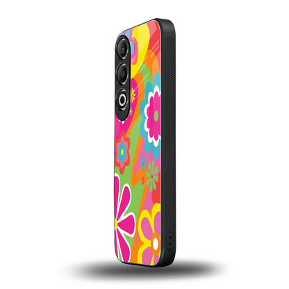 Floral Fusion oneplus nord ce 4 mobile cover | shockproof glass phone case