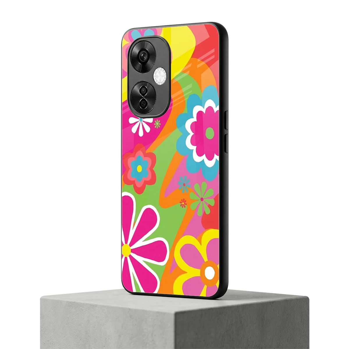 Floral Fusion oneplus nord ce 3 lite mobile cover | shockproof glass phone case