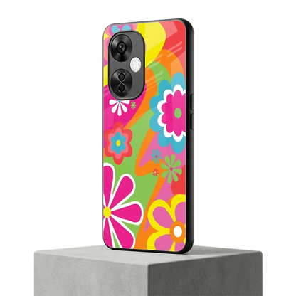 Floral Fusion oneplus nord ce 3 lite mobile cover | shockproof glass phone case