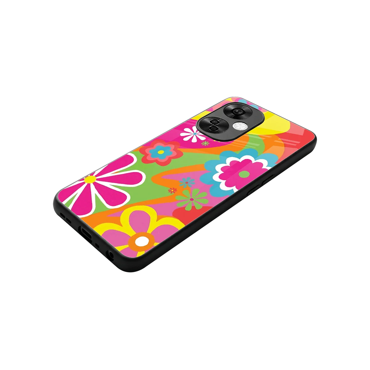 Floral Fusion stylish phone case for oneplus nord ce 3 lite | glossy glass and slim fit