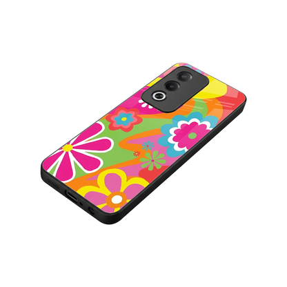 Floral Fusion stylish phone case for oppo a3 pro | glossy glass and slim fit