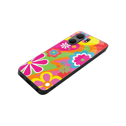 Floral Fusion stylish phone case for oppo a5x 5g | glossy glass and slim fit