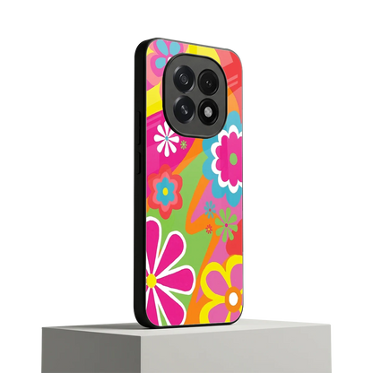 Floral Fusion oppo f29 5g mobile cover | shockproof glass phone case
