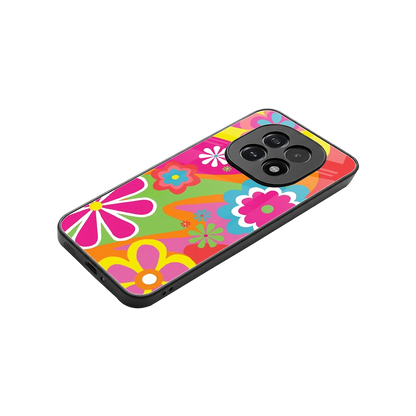 Floral Fusion stylish phone case for oppo f29 5g | glossy glass and slim fit