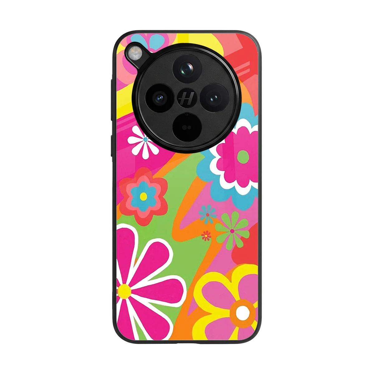 Floral Fusion back phone cover | glass case for oppo find x8