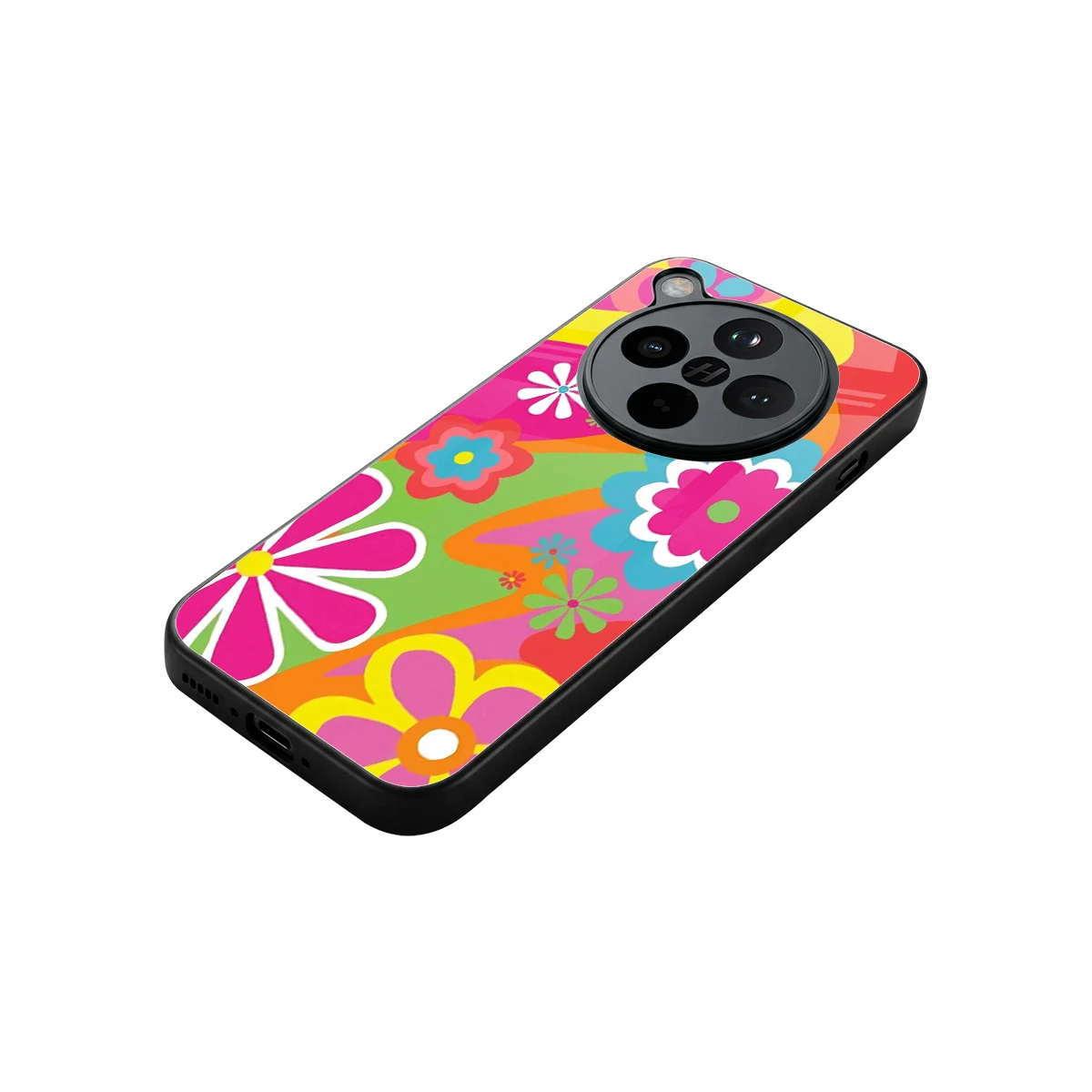 Floral Fusion stylish phone case for oppo find x8 | glossy glass and slim fit