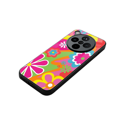 Floral Fusion stylish phone case for oppo find x8 | glossy glass and slim fit