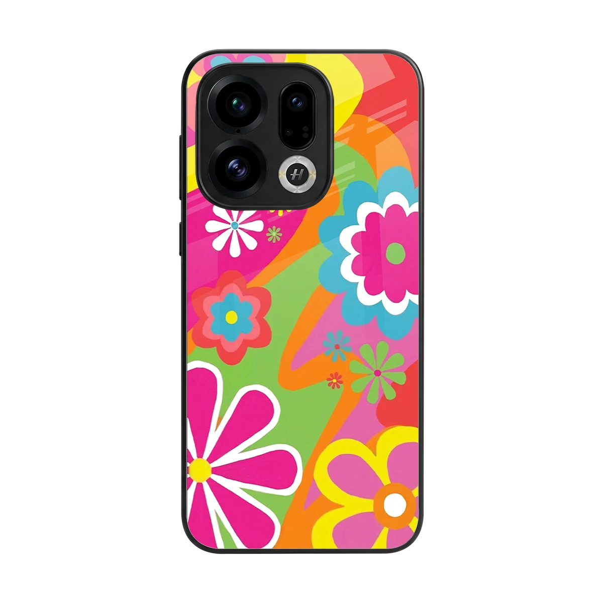 Floral Fusion back phone cover | glass case for oppo find x9