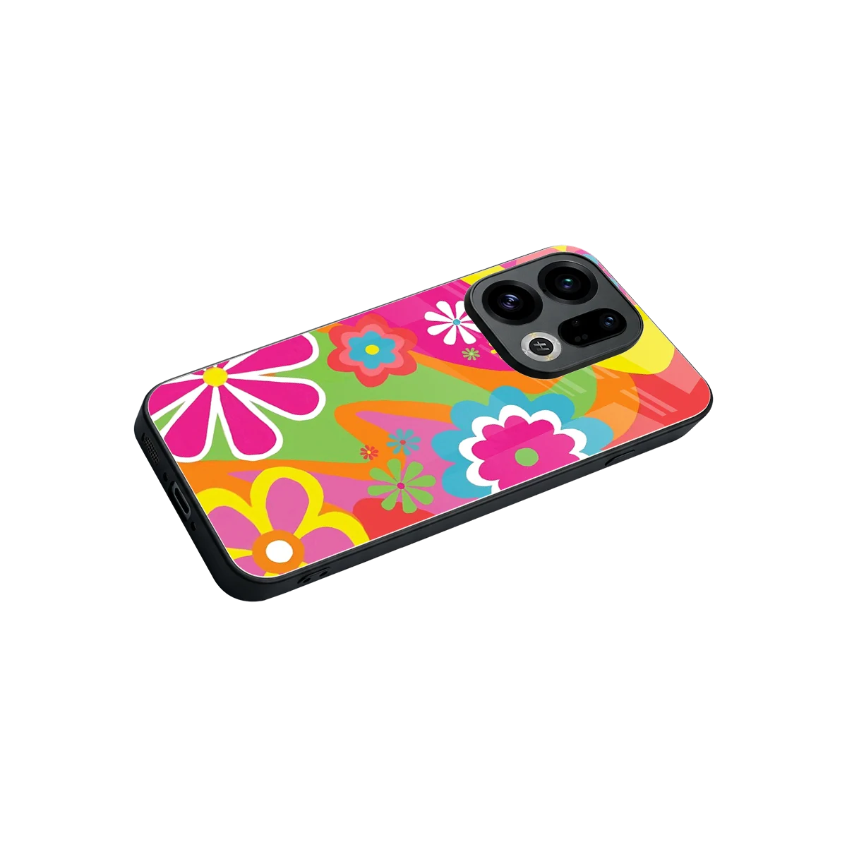 Floral Fusion stylish phone case for oppo find x9 | glossy glass and slim fit