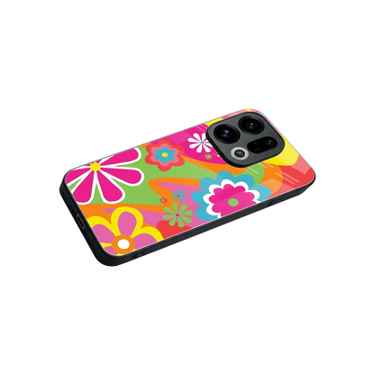 Floral Fusion stylish phone case for oppo find x9 | glossy glass and slim fit