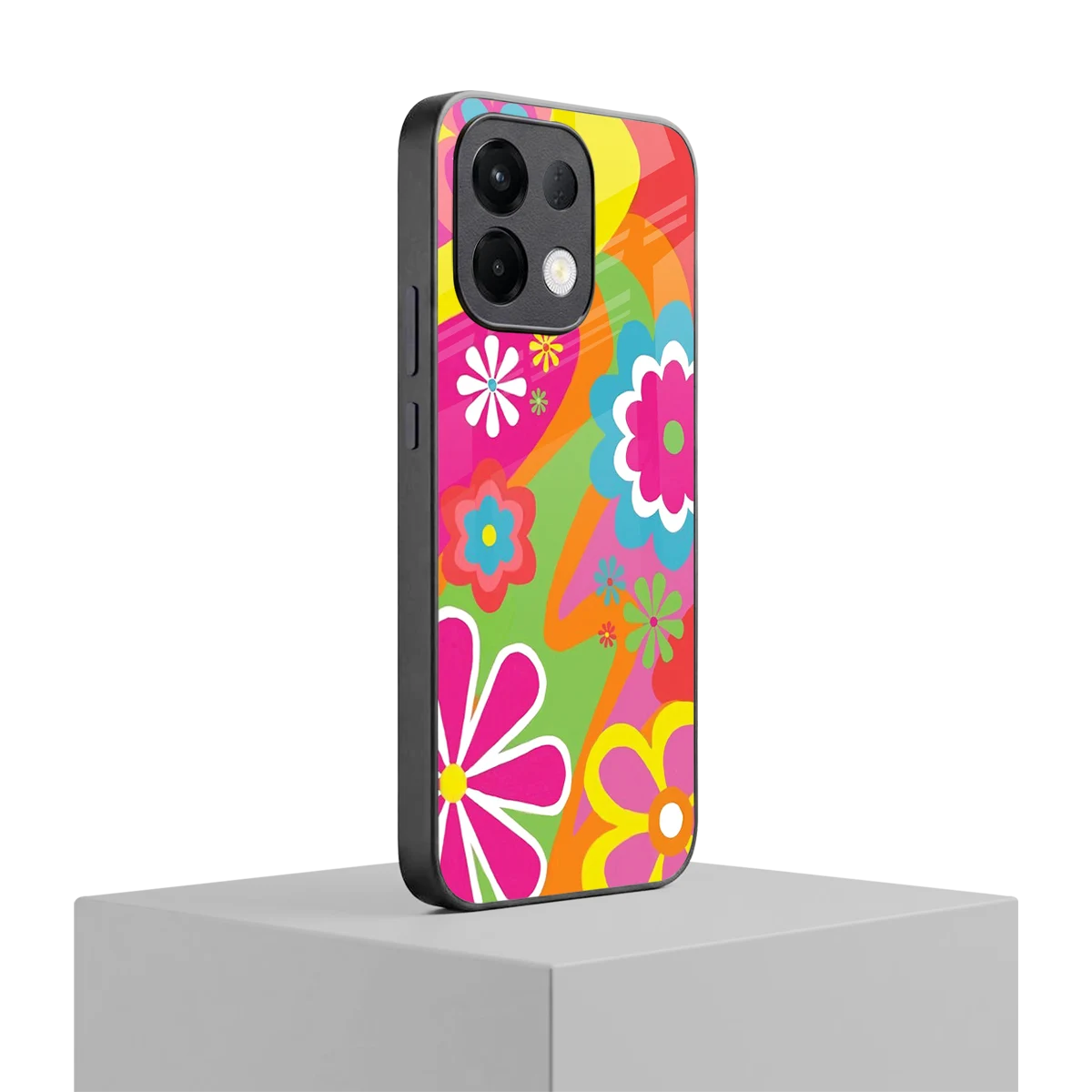Floral Fusion oppo k13 5g mobile cover | shockproof glass phone case