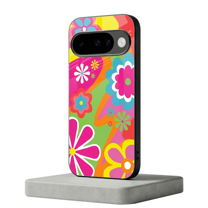 Floral Fusion google pixel 10 mobile cover | shockproof glass phone case