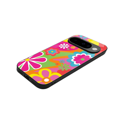 Floral Fusion stylish phone case for google pixel 10 | glossy glass and slim fit