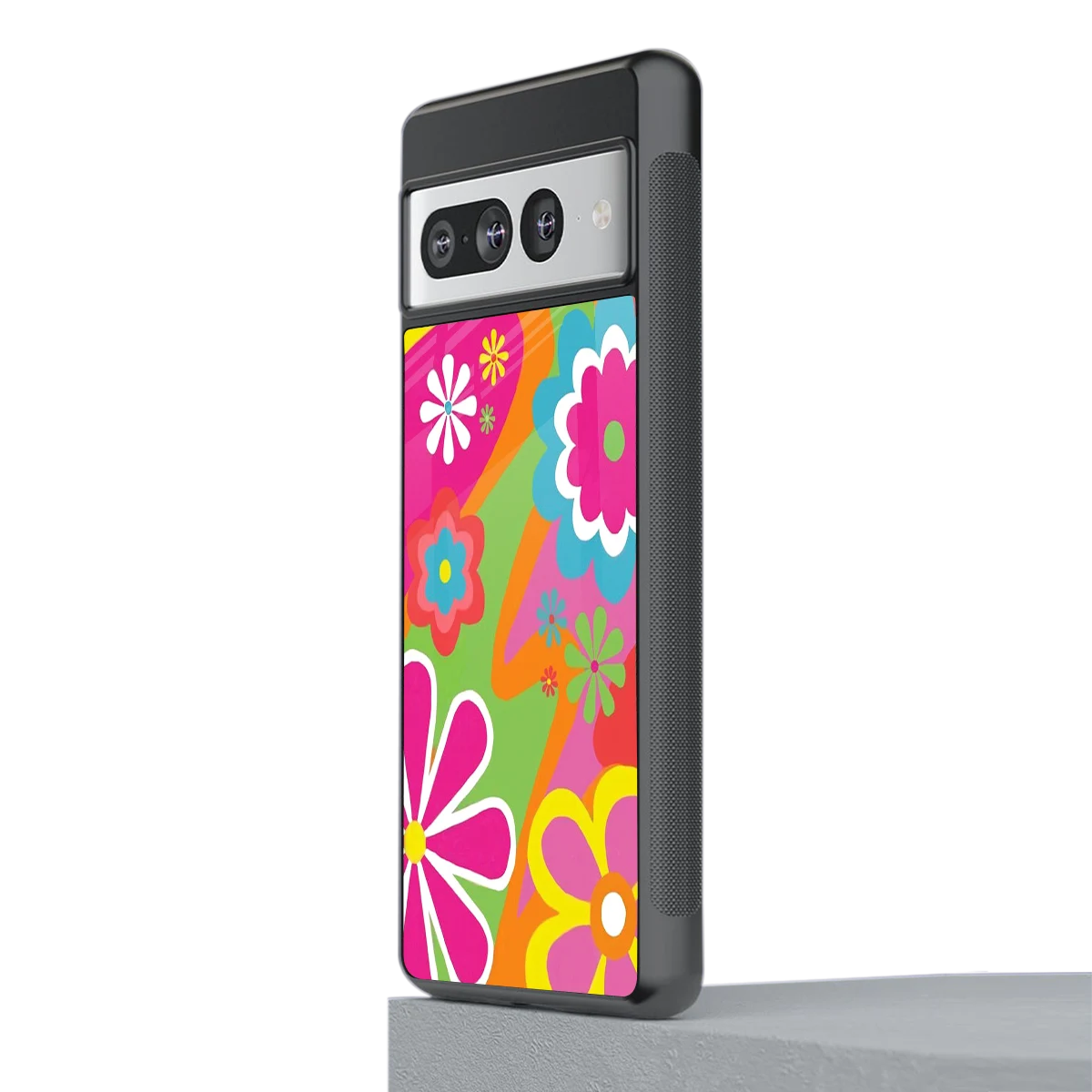Floral Fusion stylish phone case for google pixel 7 pro | glossy glass and slim fit