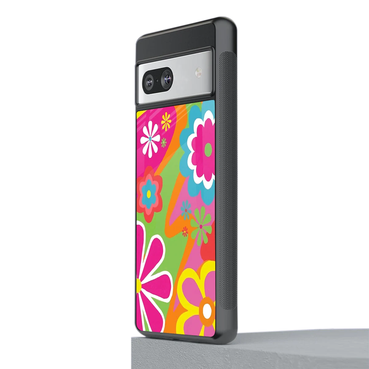 Floral Fusion stylish phone case for google pixel 7 | glossy glass and slim fit