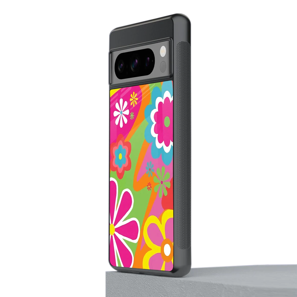 Floral Fusion stylish phone case for google pixel 8 pro | glossy glass and slim fit
