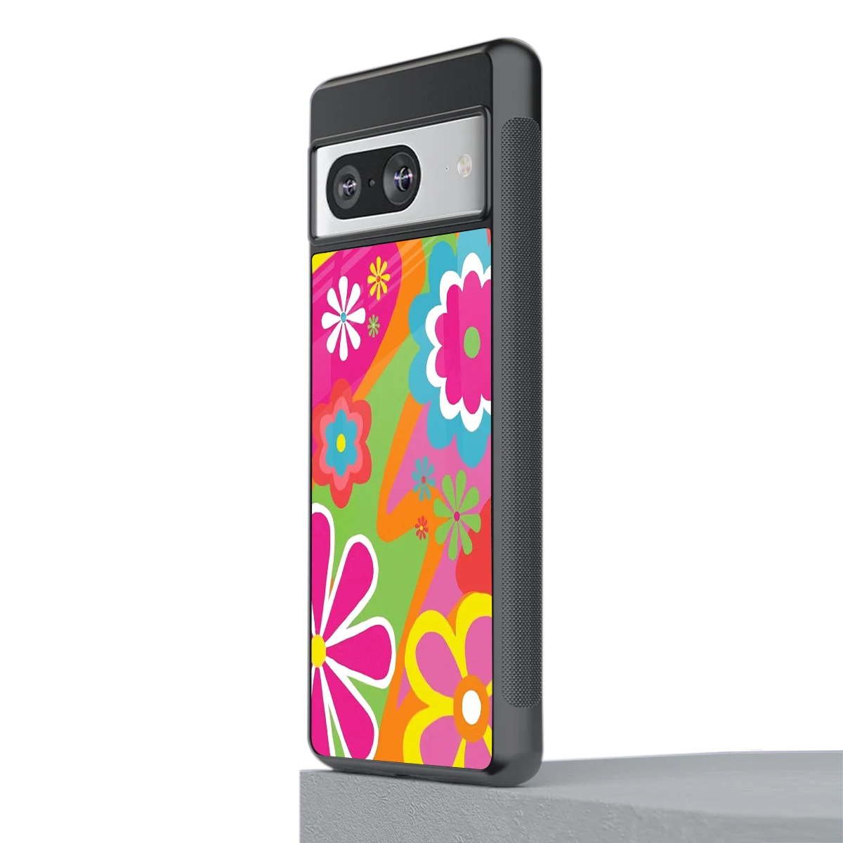 Floral Fusion stylish phone case for google pixel 8 | glossy glass and slim fit