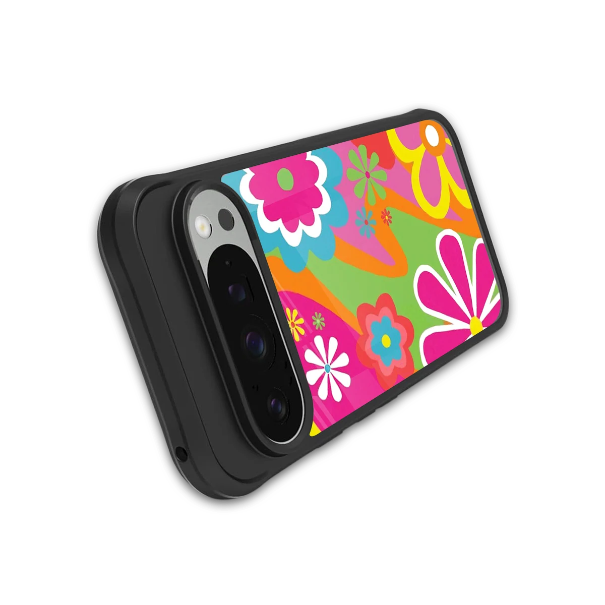 Floral Fusion stylish phone case for google pixel 9 pro xl | glossy glass and slim fit