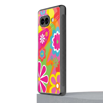 Floral Fusion google pixel 10a mobile cover | shockproof glass phone case
