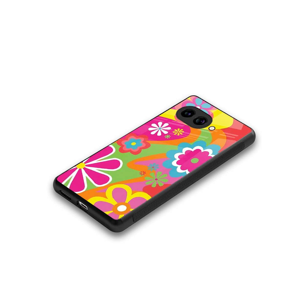 Floral Fusion stylish phone case for google pixel 10a | glossy glass and slim fit