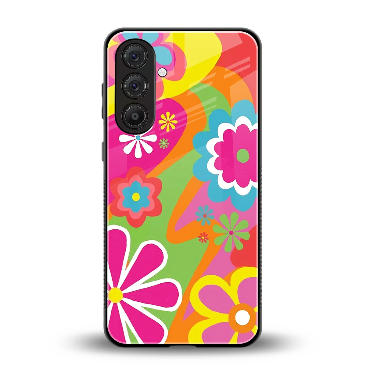 Floral Fusion back phone cover | glass case for samsung galaxy a17 5g