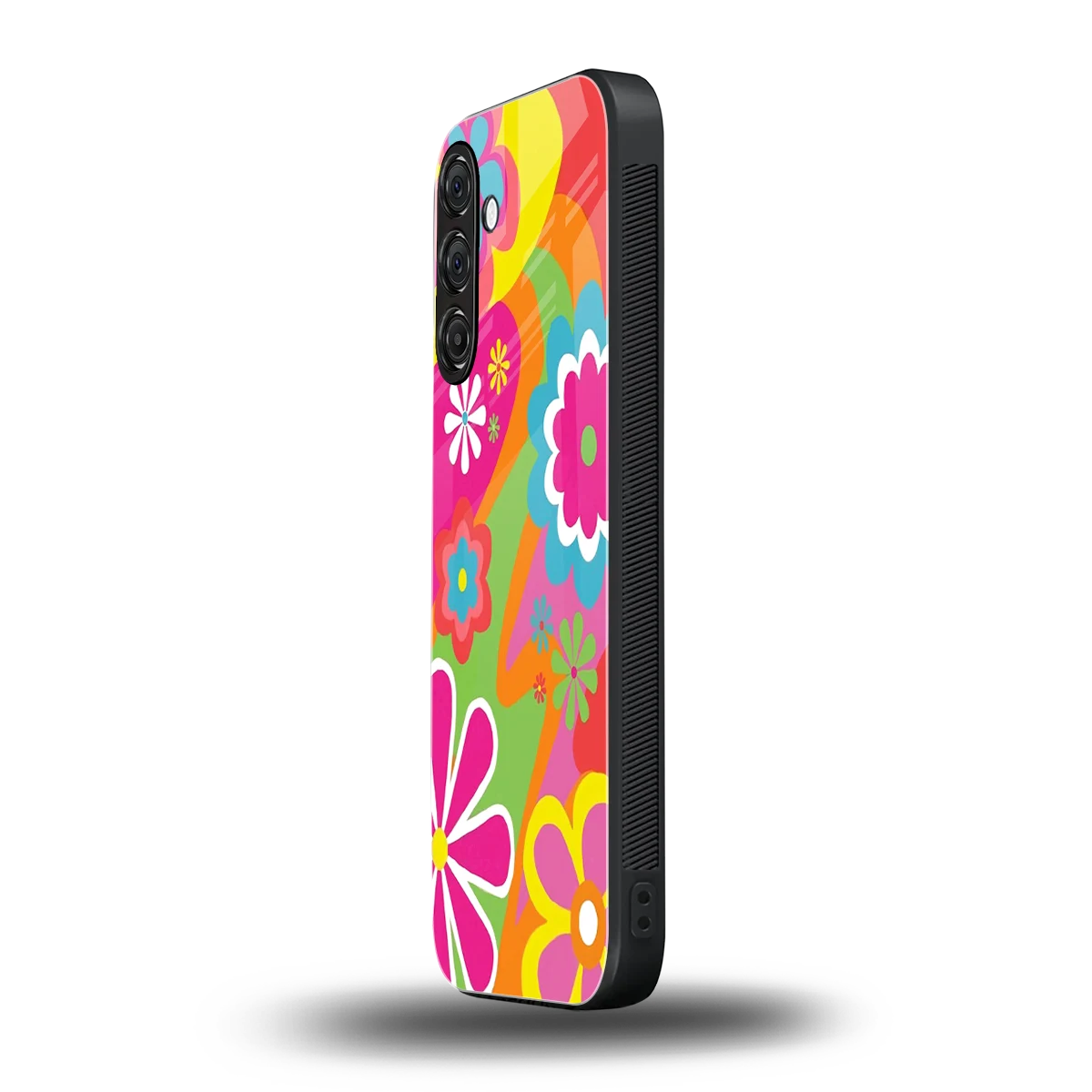 Floral Fusion samsung galaxy m34 5g mobile cover | shockproof glass phone case