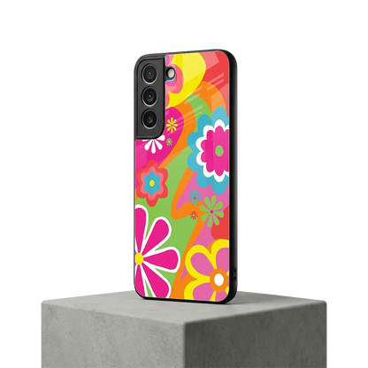 Floral Fusion samsung galaxy s22 mobile cover | shockproof glass phone case