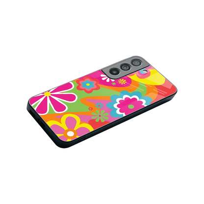 Floral Fusion stylish phone case for samsung galaxy s22 | glossy glass and slim fit