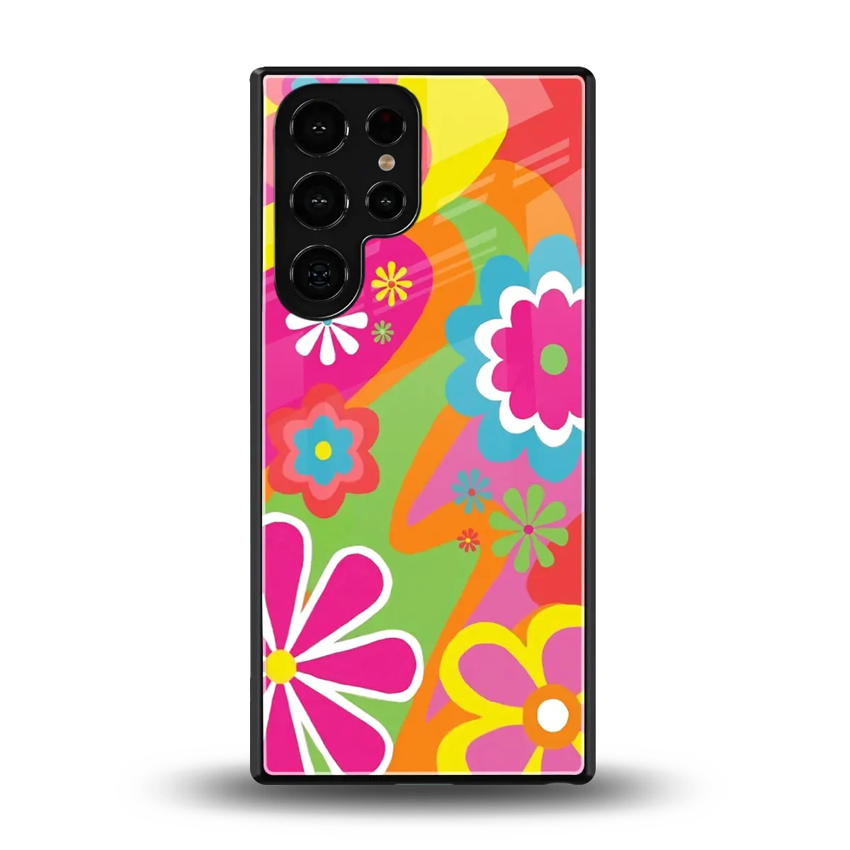 Floral Fusion back phone cover | glass case for samsung galaxy s26 ultra