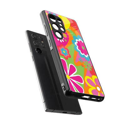 Floral Fusion sleek samsung galaxy s26 ultra cover with tempered glass back and TPU edges
