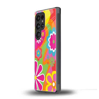 Floral Fusion samsung galaxy s26 ultra mobile cover | shockproof glass phone case