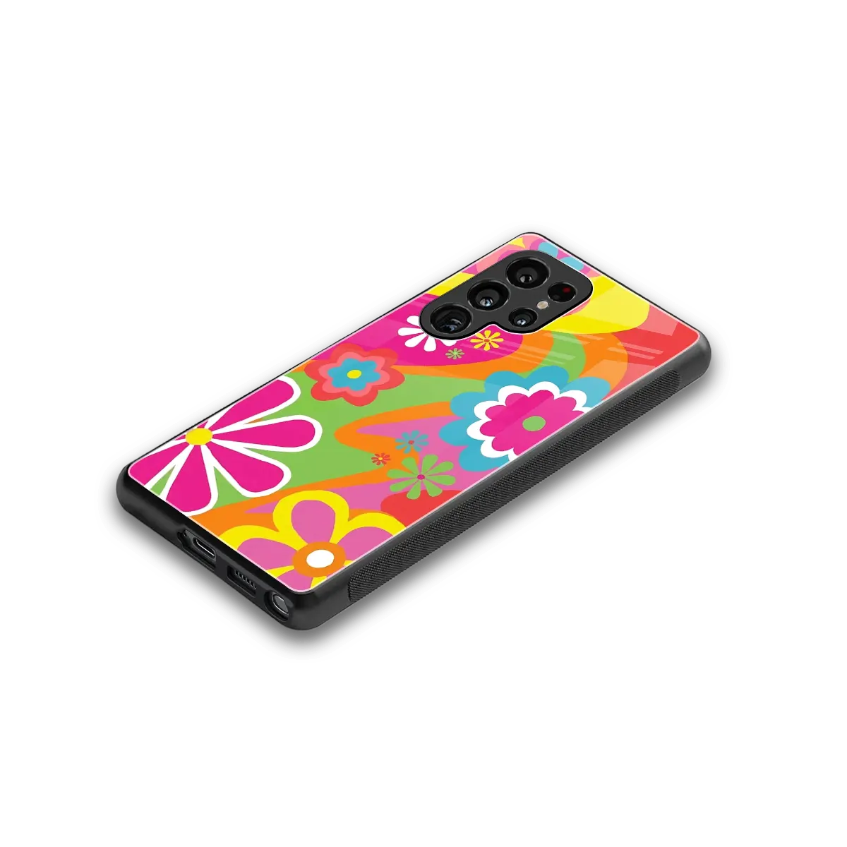 Floral Fusion stylish phone case for samsung galaxy s26 ultra | glossy glass and slim fit