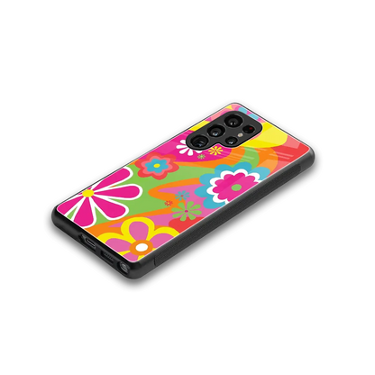 Floral Fusion stylish phone case for samsung galaxy s26 ultra | glossy glass and slim fit