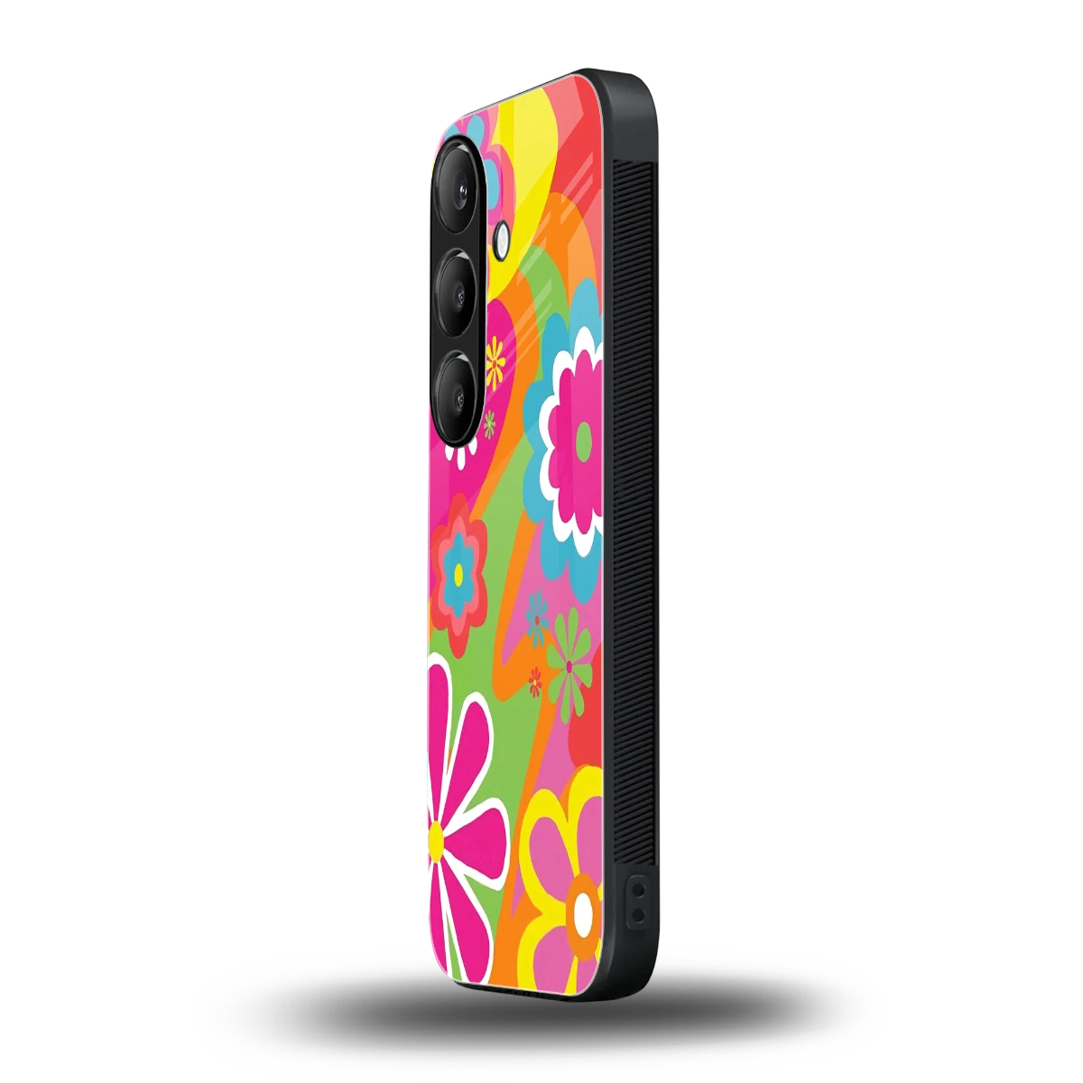 Floral Fusion samsung galaxy s24 mobile cover | shockproof glass phone case