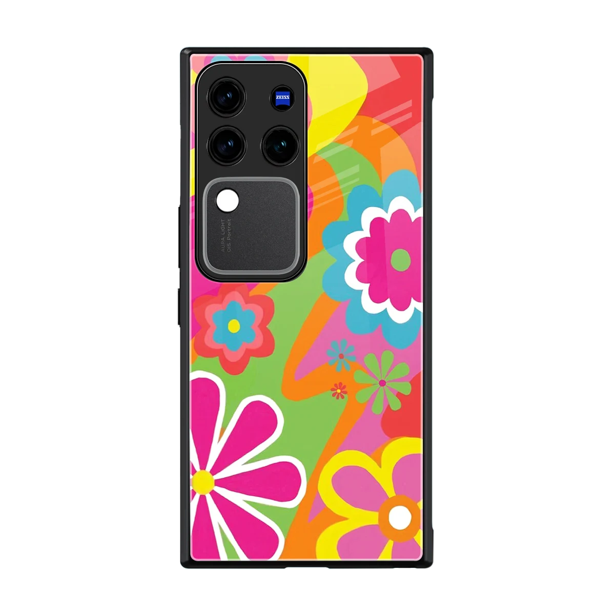 Floral Fusion back phone cover | glass case forvivo v30 pro
