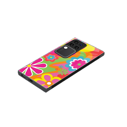 Floral Fusion stylish phone case forvivo v30 pro | glossy glass and slim fit