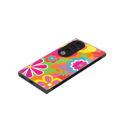 Floral Fusion stylish phone case for vivo v40 pro | glossy glass and slim fit