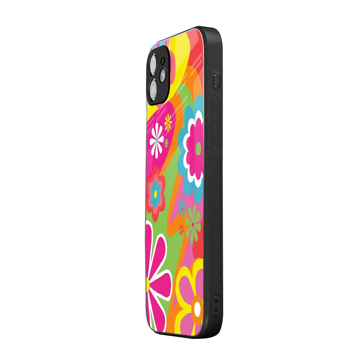 Floral Fusion iphone 11 mobile cover | shockproof glass phone case